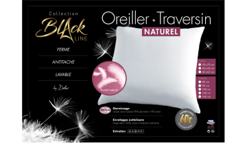 Oreiller NATUREL Black Line D