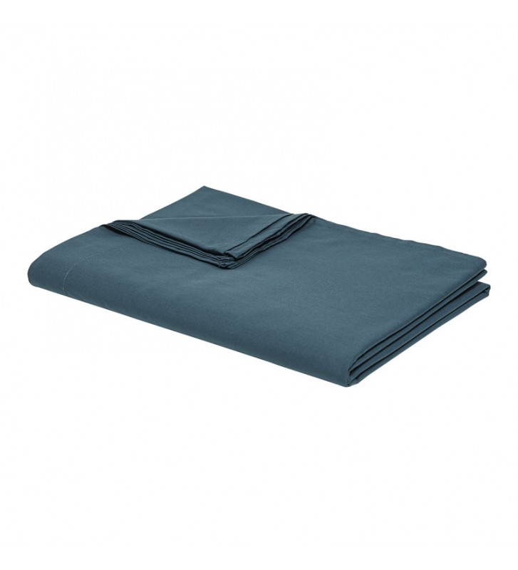 Drap plat lit 2 personnes 240 x 300 cm 100% coton 57 fils couleur galet  1642677-galet - Conforama