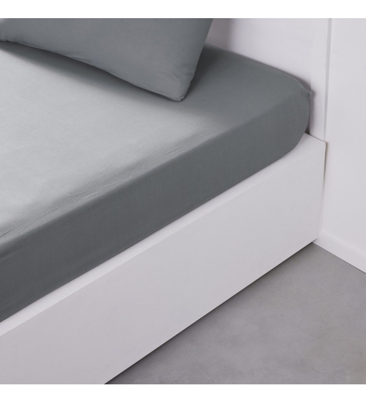 Drap-housse Coton Blanc Bonnet 30 - 180x200 cm - Le Roi du Matelas